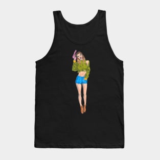 Girl With A Gun Tank Top